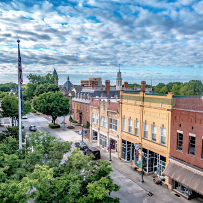 Rock hill south carolina downtown in the morning